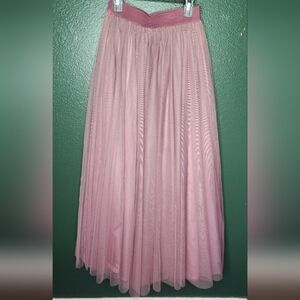 Elegant Pink Tulle Skirt